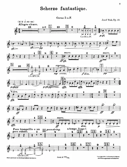 Horn 1, 2, 3, 4 (F)