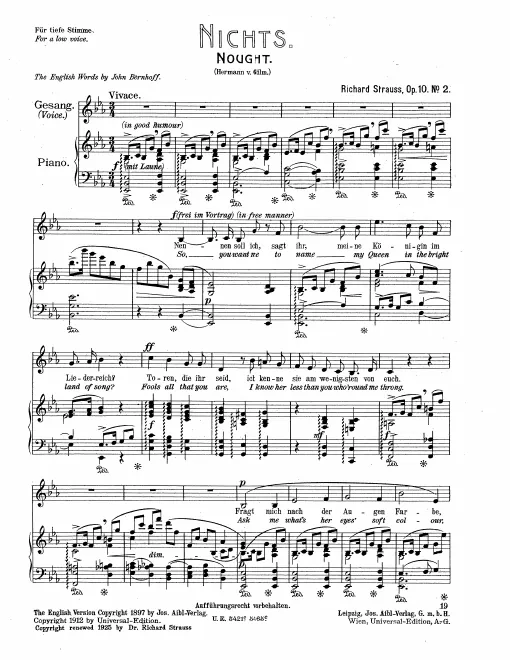 Complete Score (low voice, )