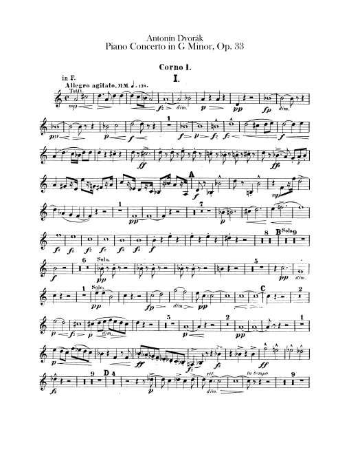 Horn 1, 2 (in F, E)