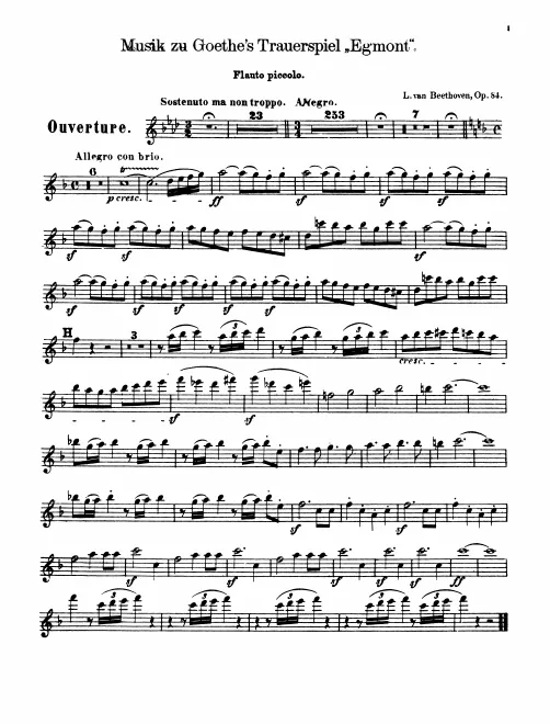Piccolo, Flute 1, 2