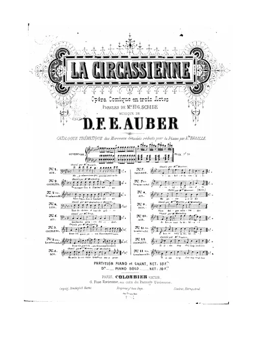 No.10bis, Air: "Je brave tout la Sibérie" (Act III, No.18), G major