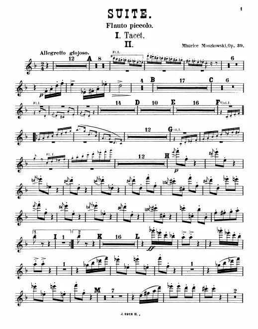 Piccolo, Flute 1, 2/Piccolo