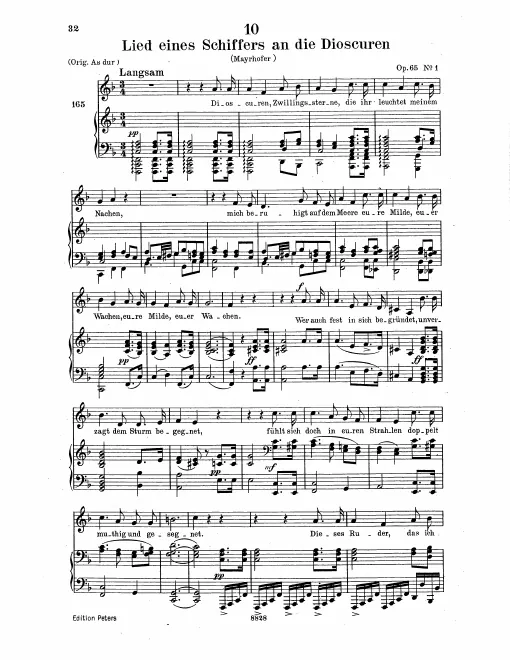 Complete Score (low voice, transposed to )