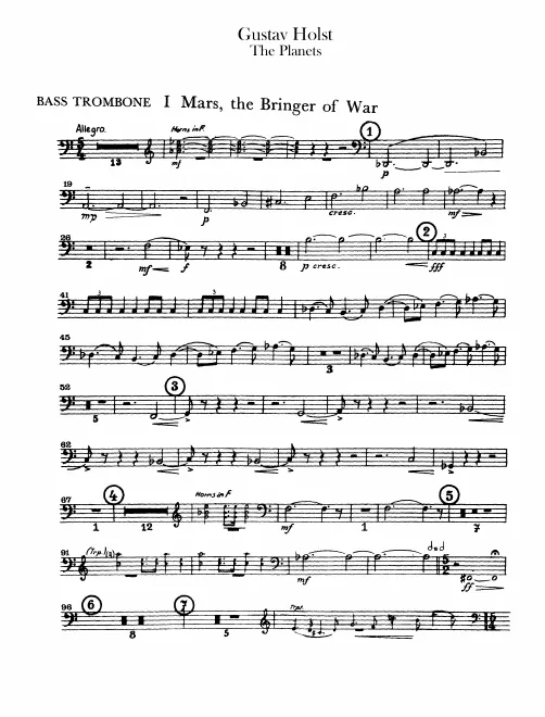 Trombone 3 (Bass), Tenor Tuba (B), Tuba