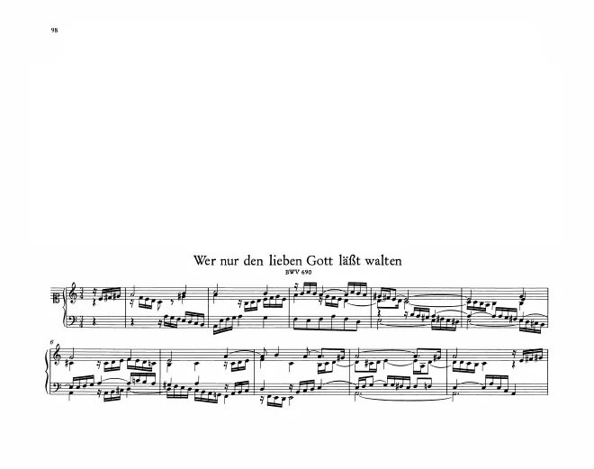 Wer nur den lieben Gott lässt walten, BWV 690