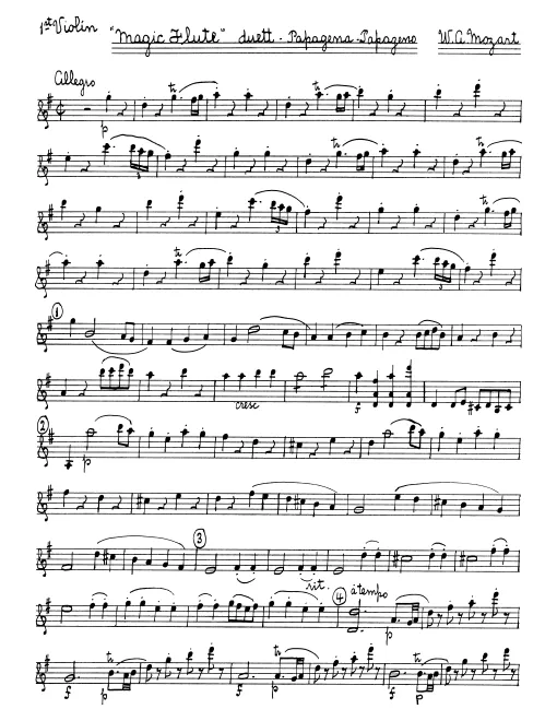 Violins I, II
