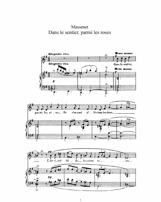 Complete Score (G Major: high voice and piano)