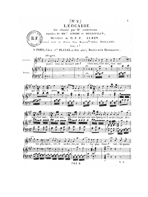 No.2, Air: "Quoi! vous ne devinez pas?" (Act I, No.2)