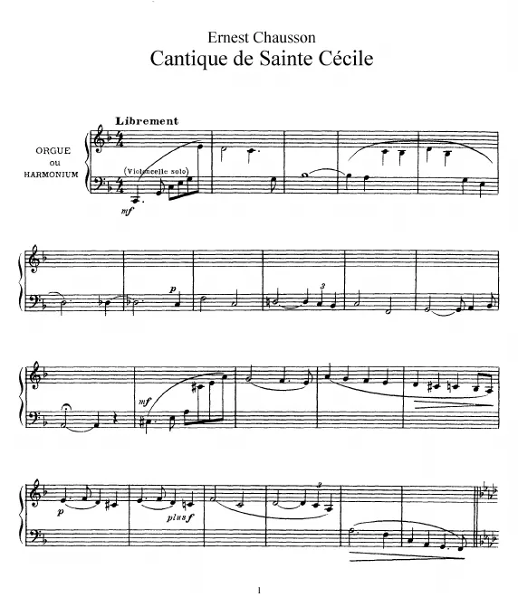 Cantique de Sainte Cécile