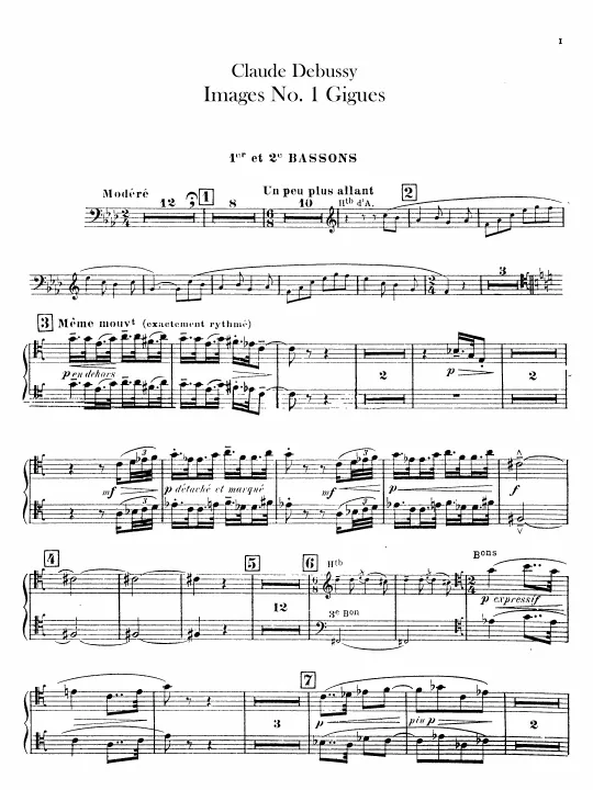 Bassoon 1/2, 3, Contrabassoon