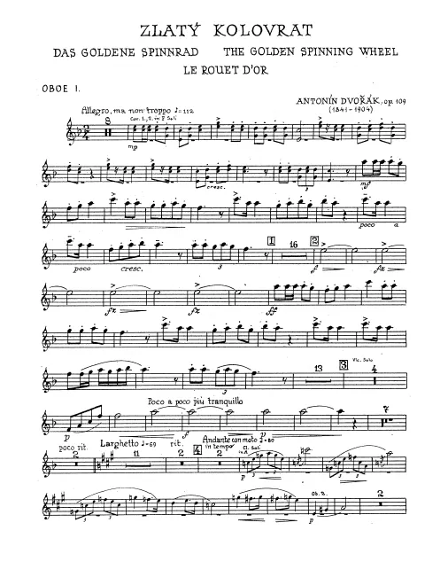 Oboe 1, 2, English Horn