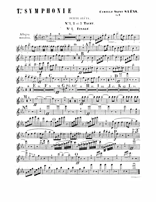 Piccolo, Flute 1, 2