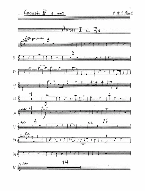 Horn 1, 2 (E)