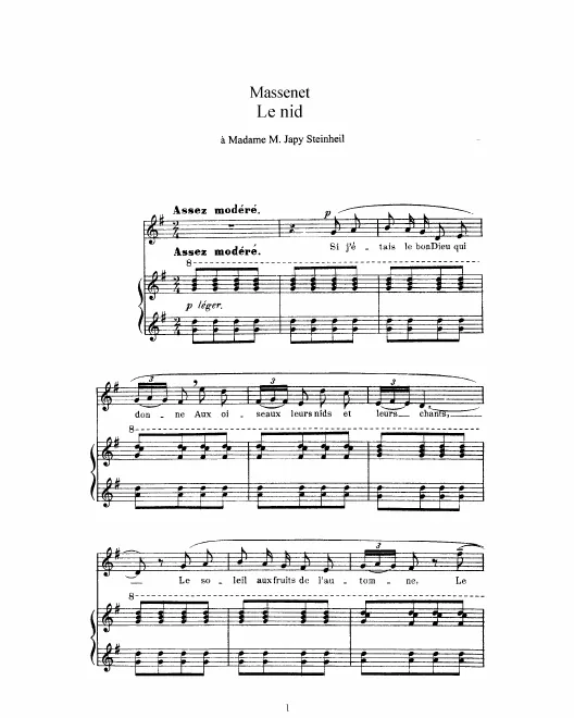 Complete Score (G Major: high voice and piano)