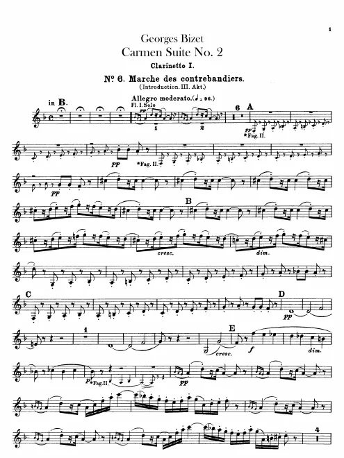 Clarinet 1, 2 (B, A)