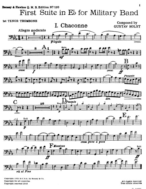 Tenor Trombone 1, 2, Bass Trombone