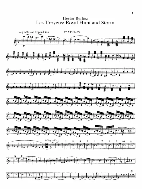 Violins I, II