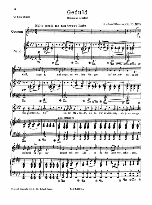Complete Score (original / high voice, )