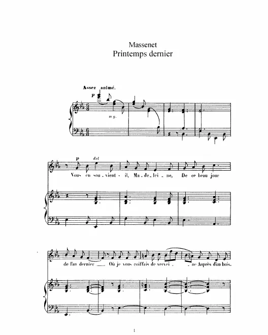 Complete score (Eb Major: high voice and piano)