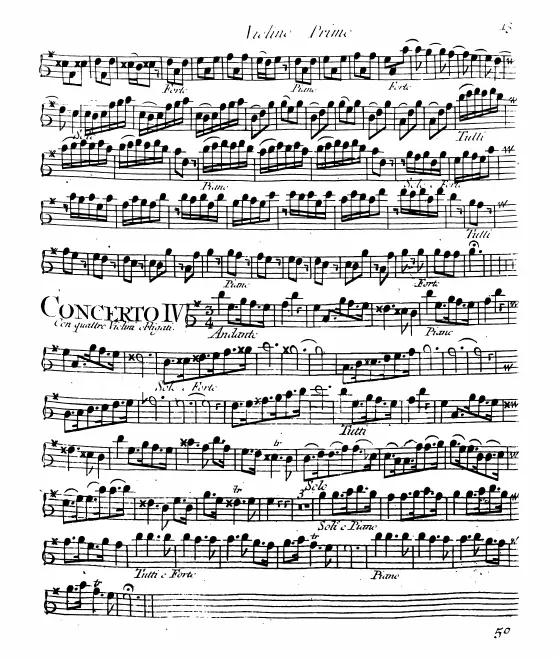 Violins I (solo and ripieno)