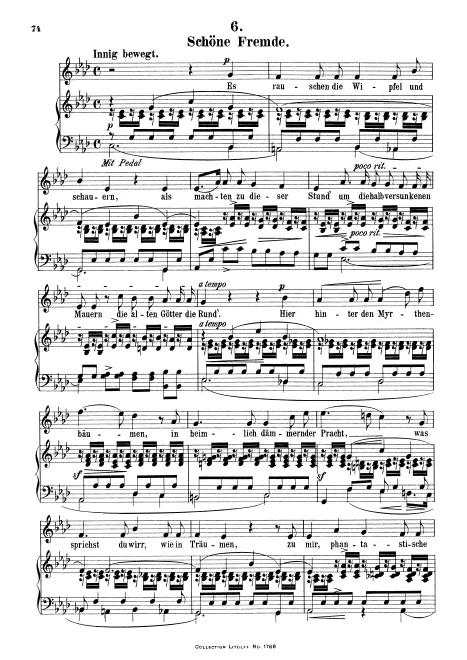 Complete Score (medium voice, transposed to )