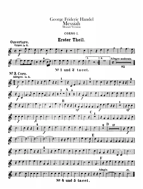 Horn 1, 2 (G, A, B, D, C, F, E)