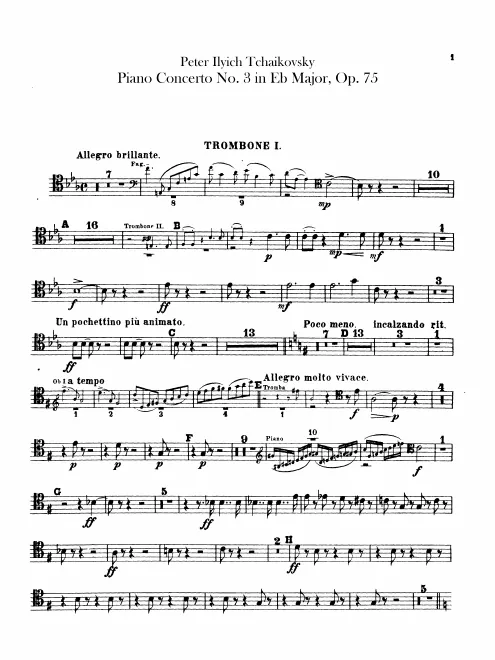 Trombone 1, 2, 3, Tuba