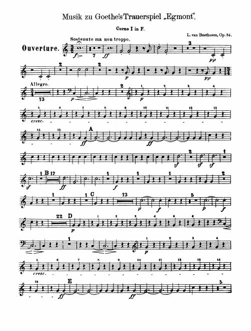 Horn 1, 2, 3, 4 (F, E)