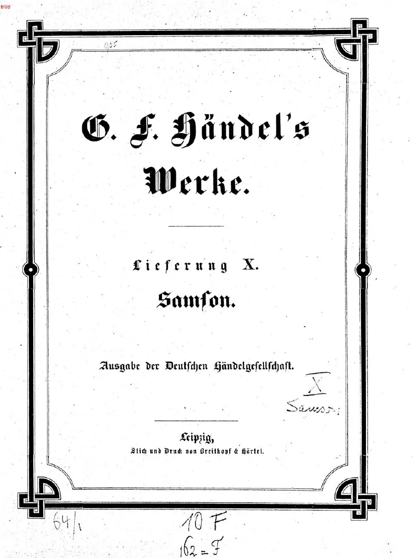 10. Samson: Oratorium (1861)