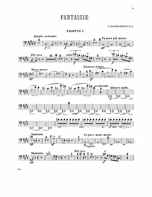 Bassoon 1, 2
