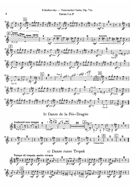 Horn 1, 2, 3, 4 (F)