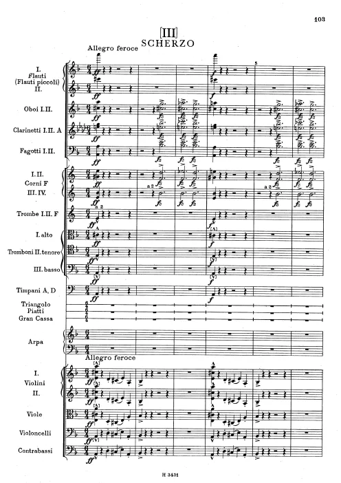 3. Scherzo: Allegro feroce