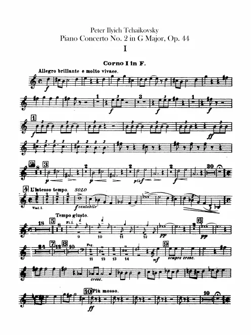 Horn 1, 2, 3, 4 (F)