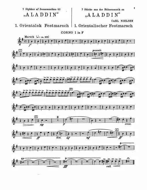 Horn 1, 2, 3, 4 (F)