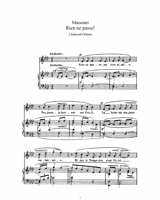 Complete Score (A Major: high voice)