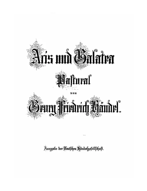3. Acis und Galatea: Pastoral (1858)
