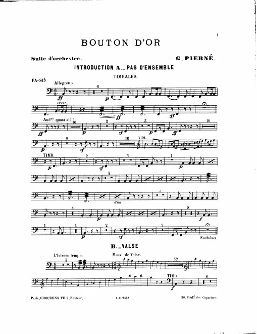 Timpani, Bass Drum/Cymbals/Triangle