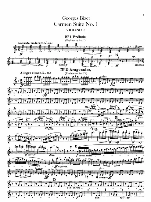 Violins I, II