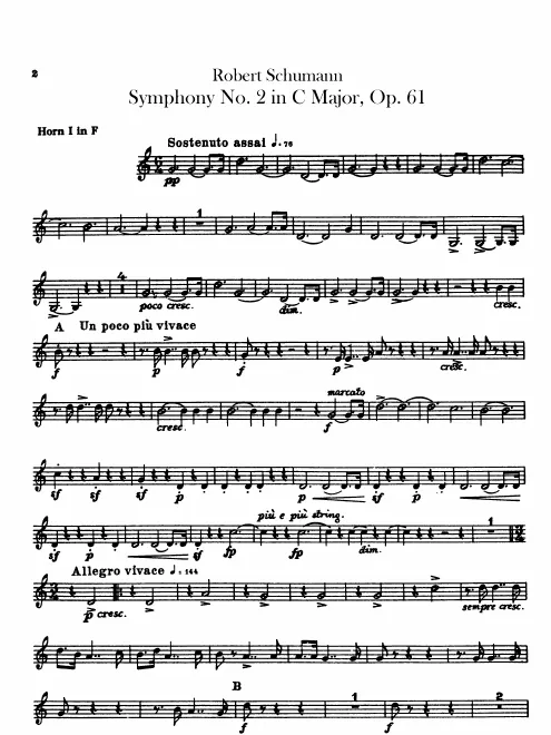 Horn 1 (F), 2 (C/E)