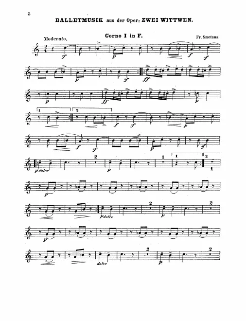 Horn 1, 2 (F), 3, 4 (C)