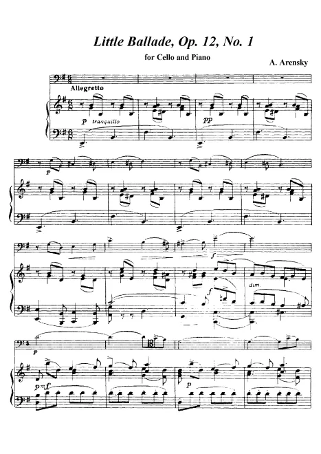 Complete Score and Cello Part