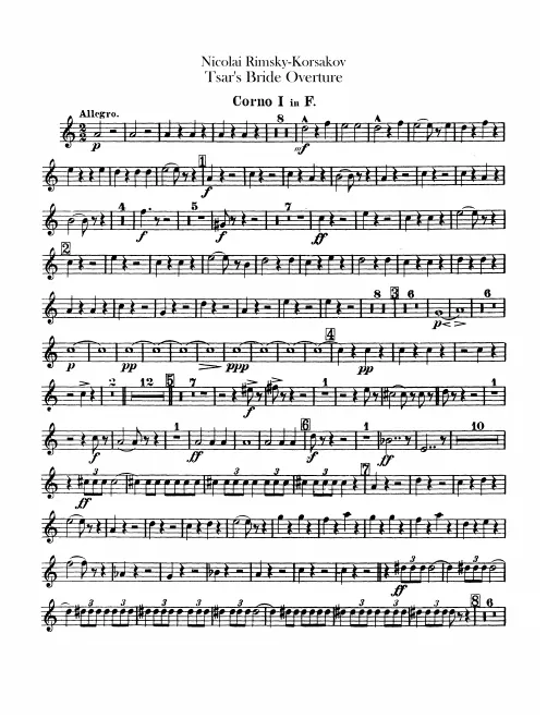 Horn 1, 2, 3, 4 (F)