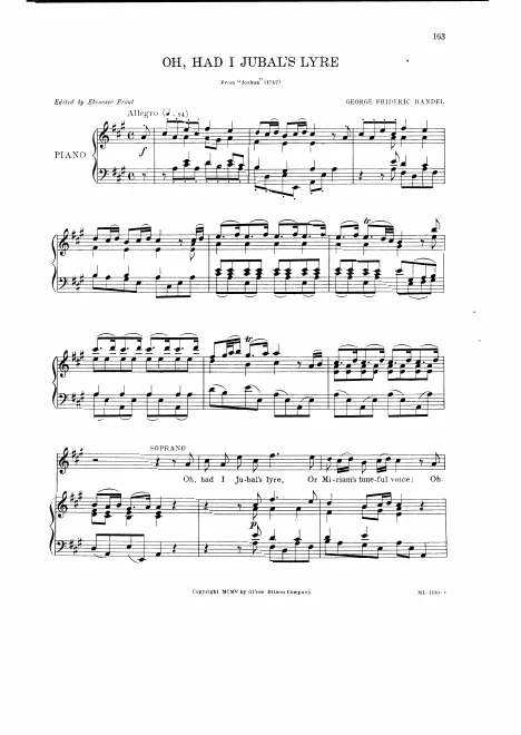 63. Aria: Oh, had I Jubal's lyre