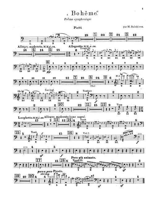 Cymbals, Snare Drum, Tambourine, Triangle, Bass Drum
