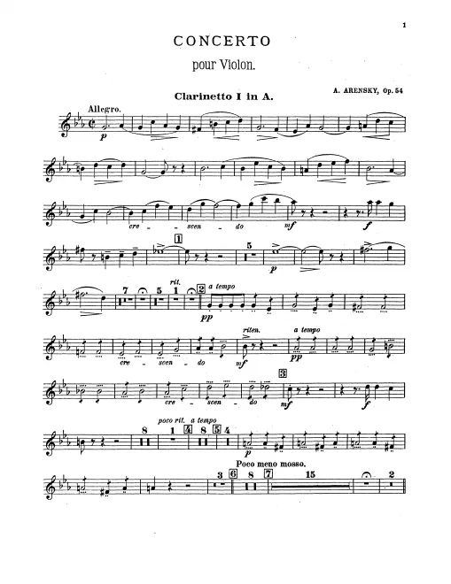 Clarinet 1, 2 (A)