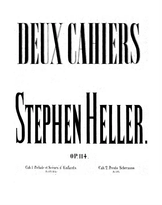 Cahier1: Prélude et Scénes d'enfants