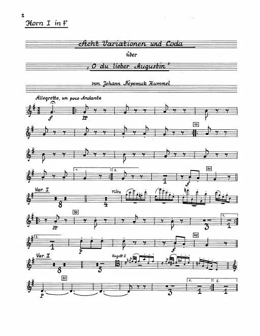Horn 1, 2 (F)