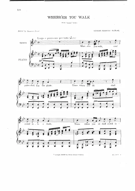 Act II, Sc.3. Aria (Tenor): Where'er you walk