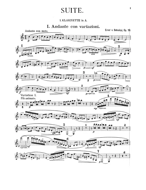 Clarinet 1, 2, 3/Bass Clarinet (A)