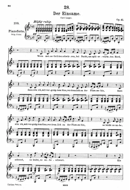 Complete Score (Medium voice, transposed to )